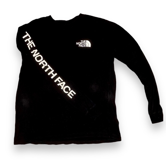 The North Face Other - The North Face Long Sleeve Tee T-Shirt Size M Medium White logo Arm %100 Cotton